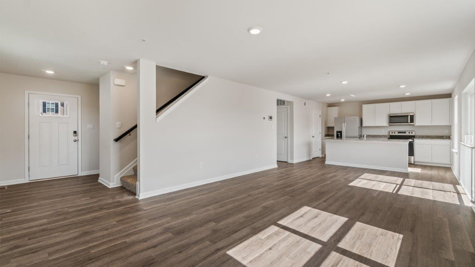 open concept living room and kitchen