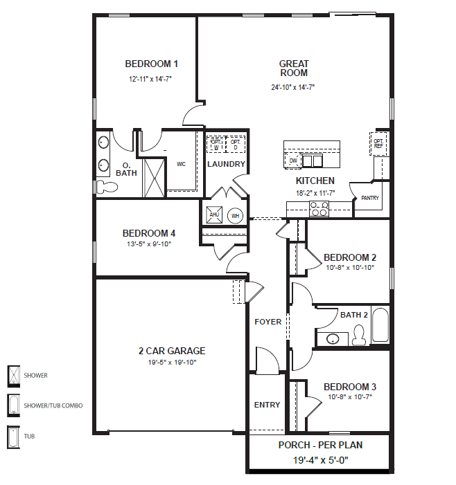Floor Plan in Red Hill Martinsburg, WV D.R. Horton