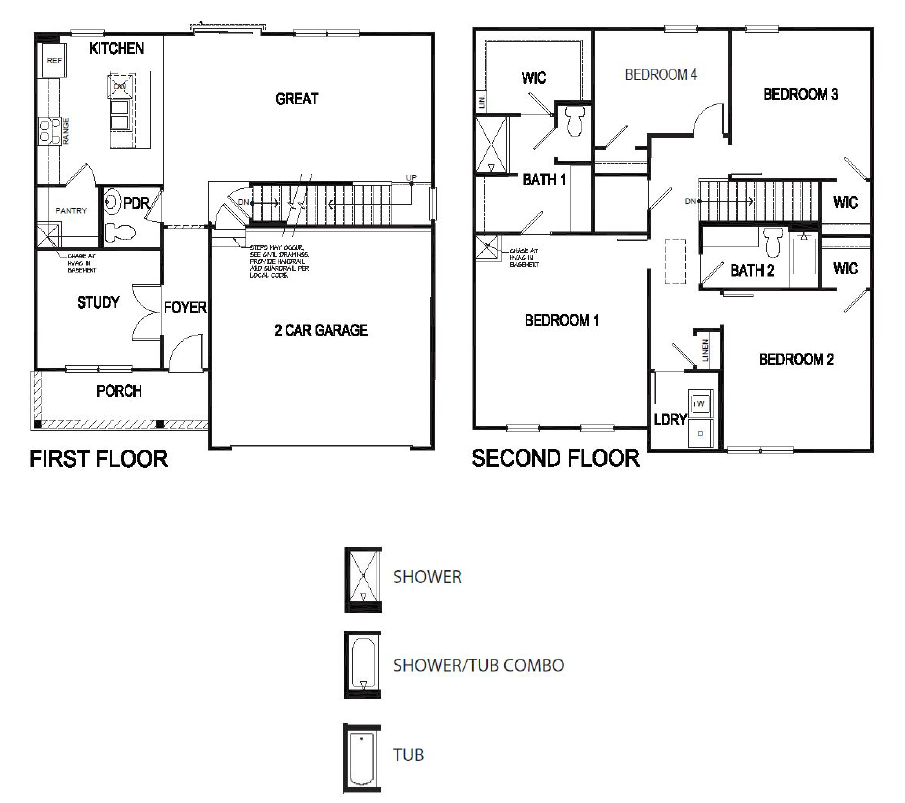 Floor Plan in Red Hill Martinsburg, WV D.R. Horton