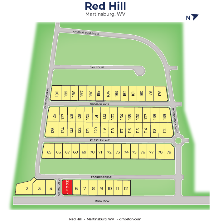 New Homes in Red Hill Martinsburg, WV D.R. Horton