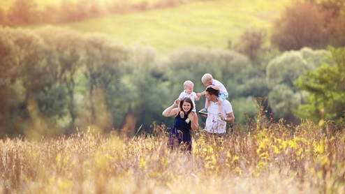 Family in Field