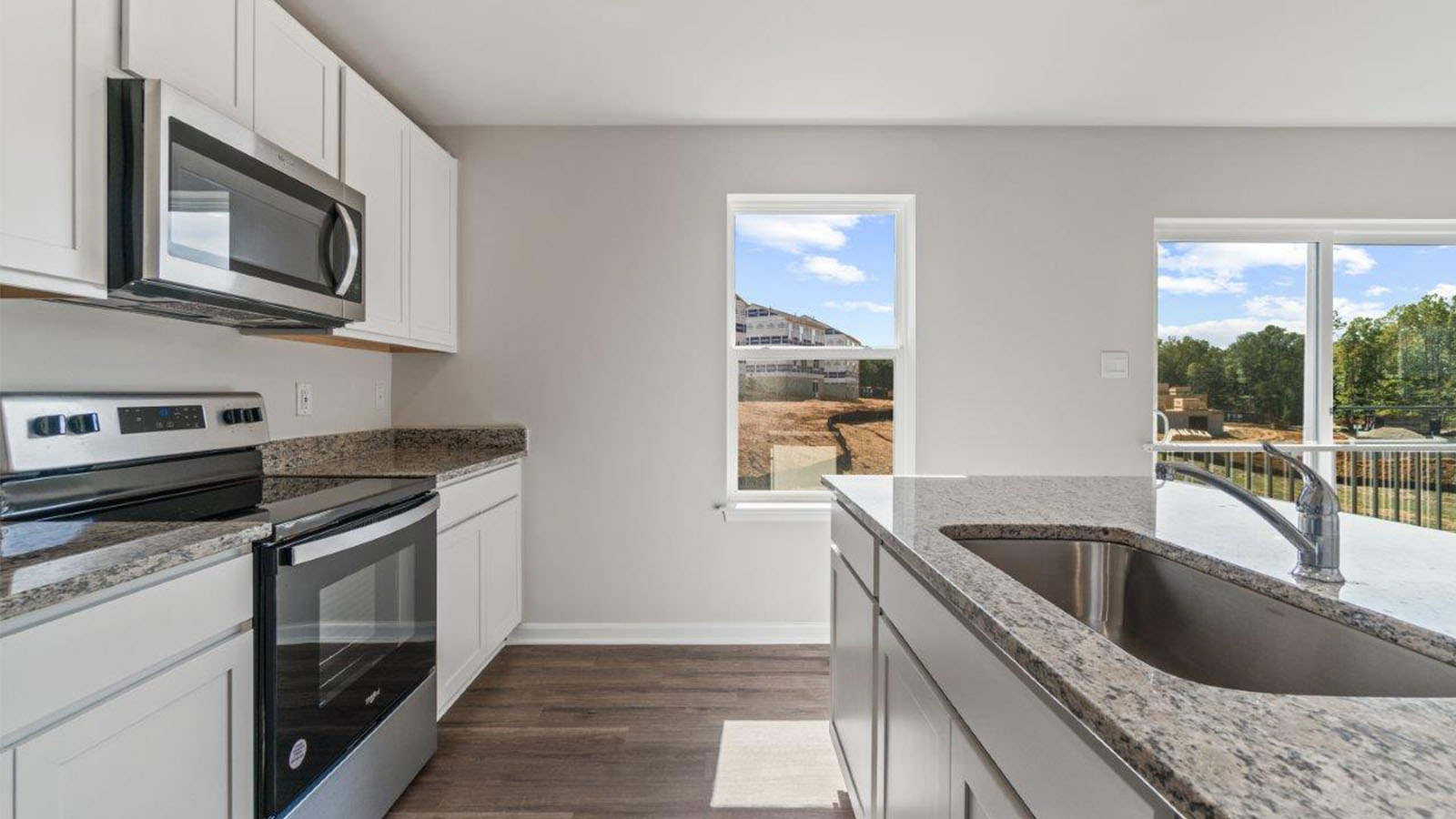 kitchen with shalker style cabinets