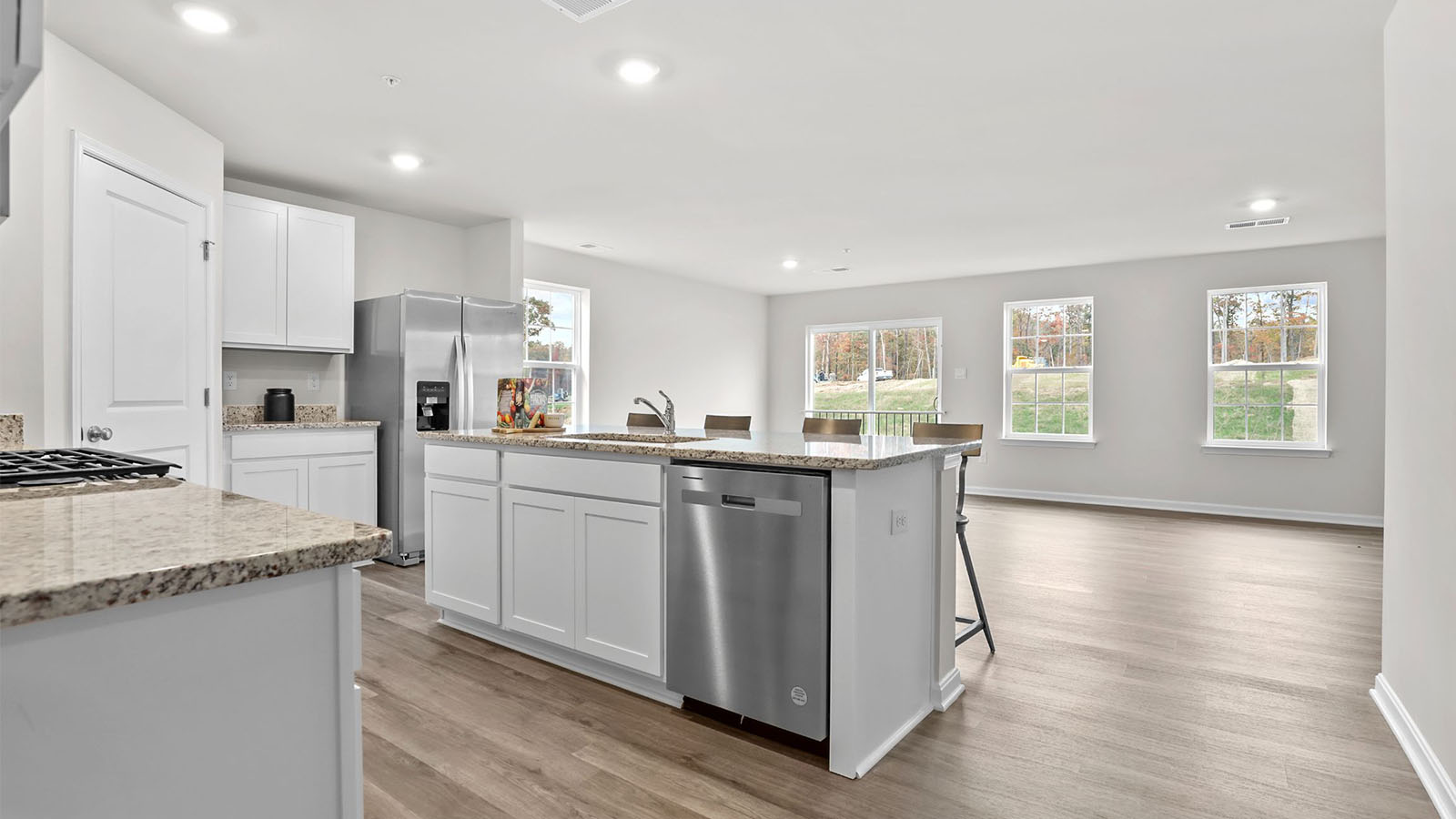 island with dishwasher and sink