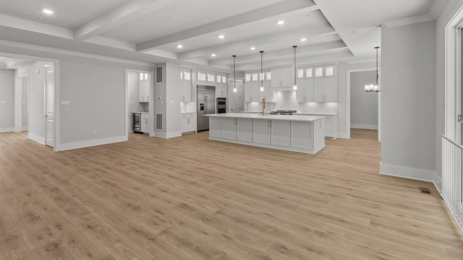 open concept living room and kitchen