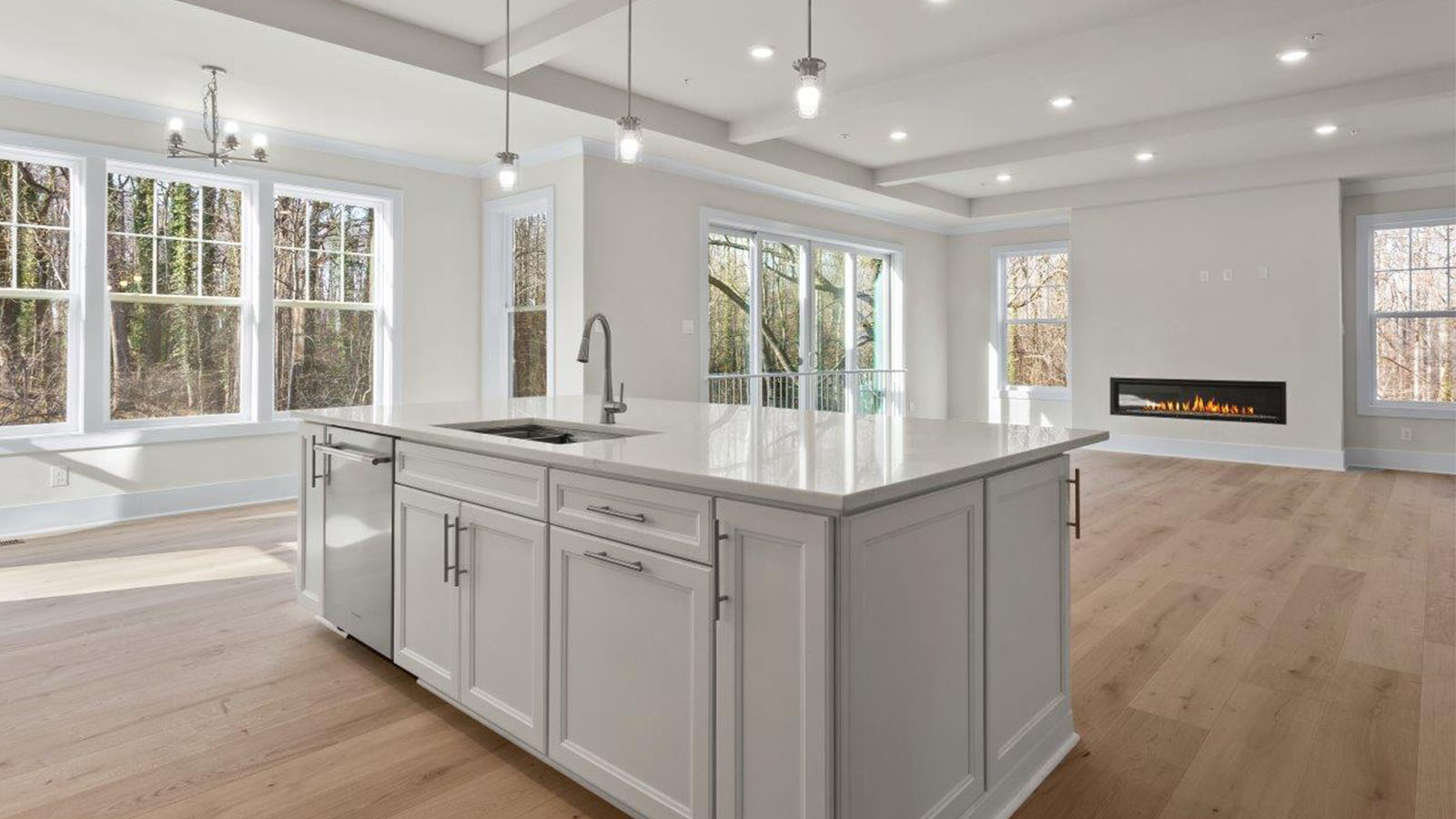 island facing into living room