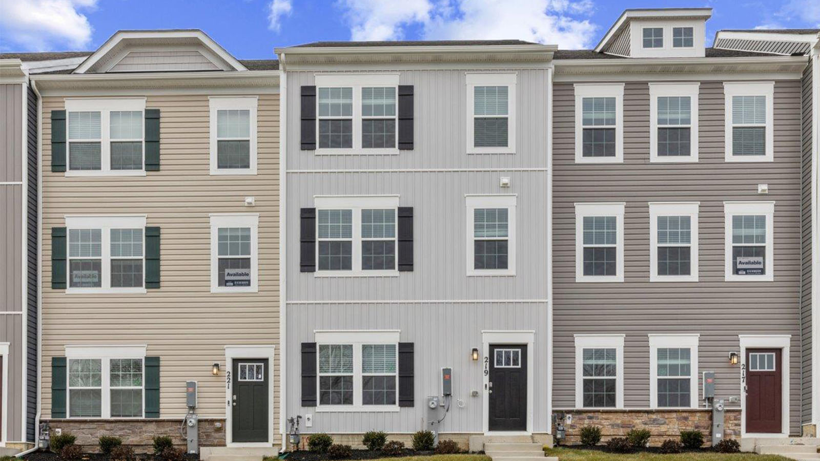 front elevation townhome