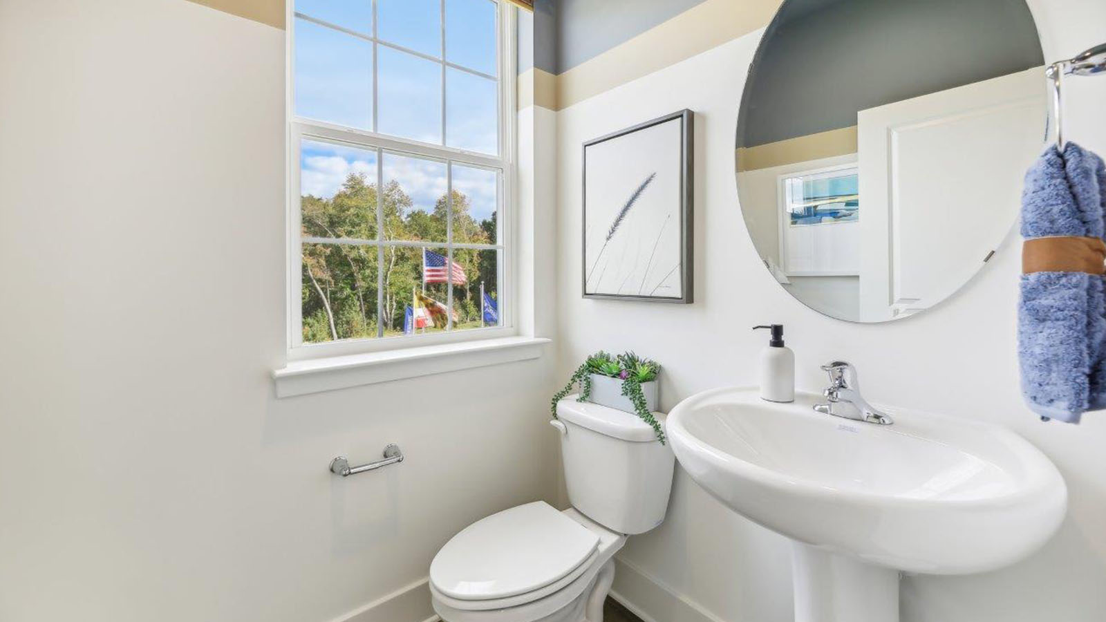 columbus townhome model second floor half bath