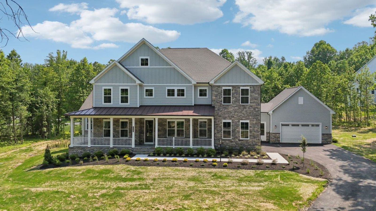 front elevation with spacious porch
