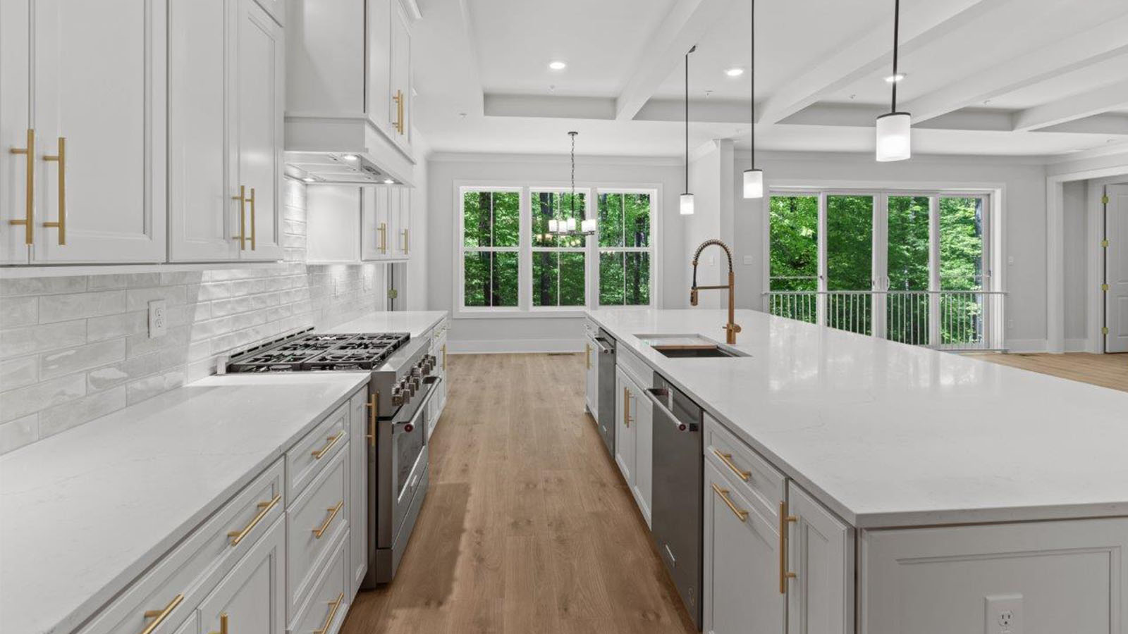 gourmet kitchen with stainless appliances