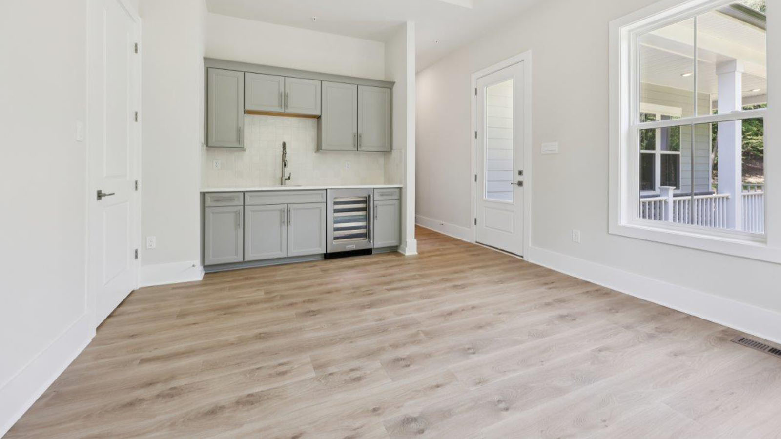 master bedroom with coffee bar