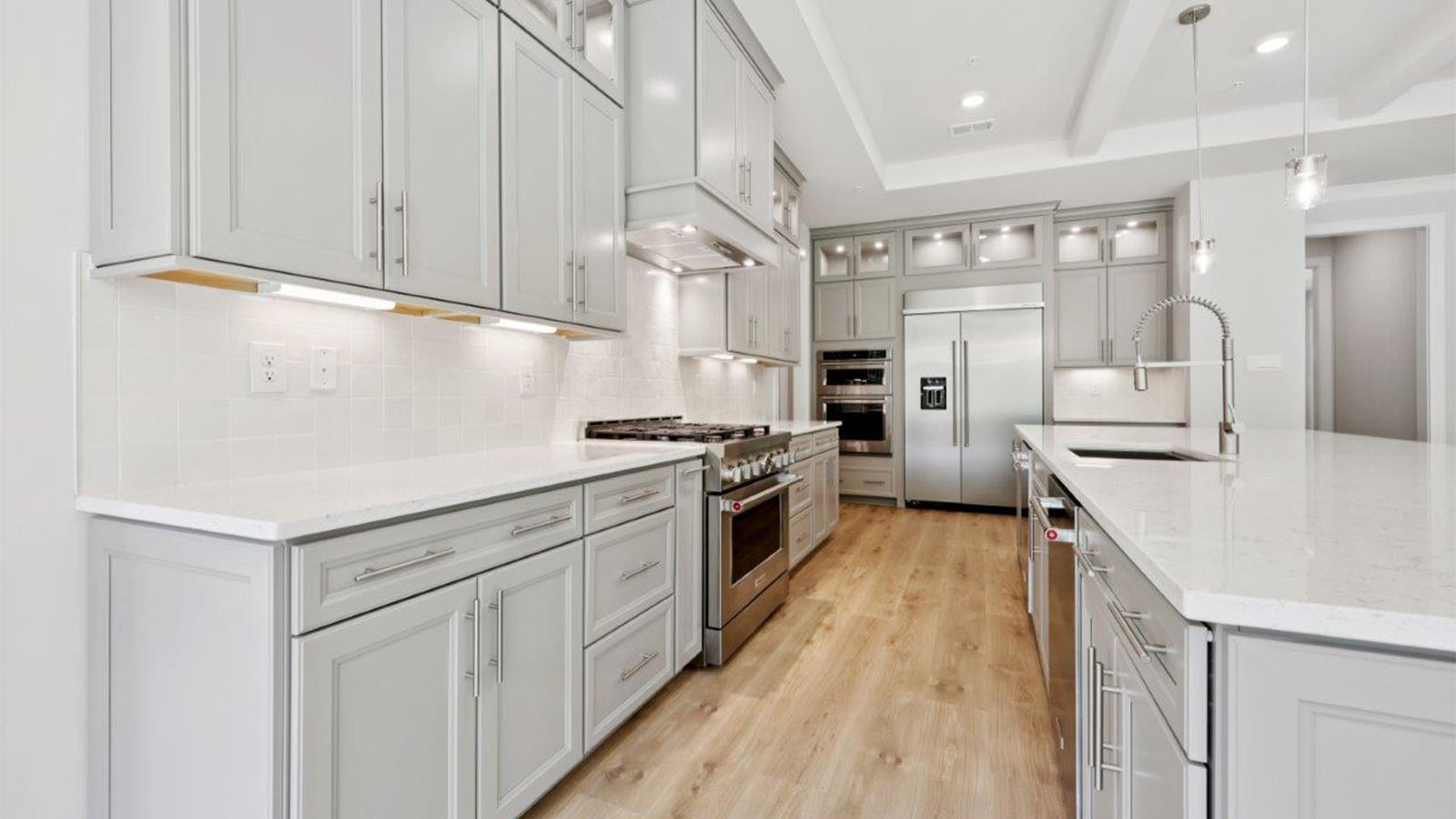 open concept gourmet kitchen