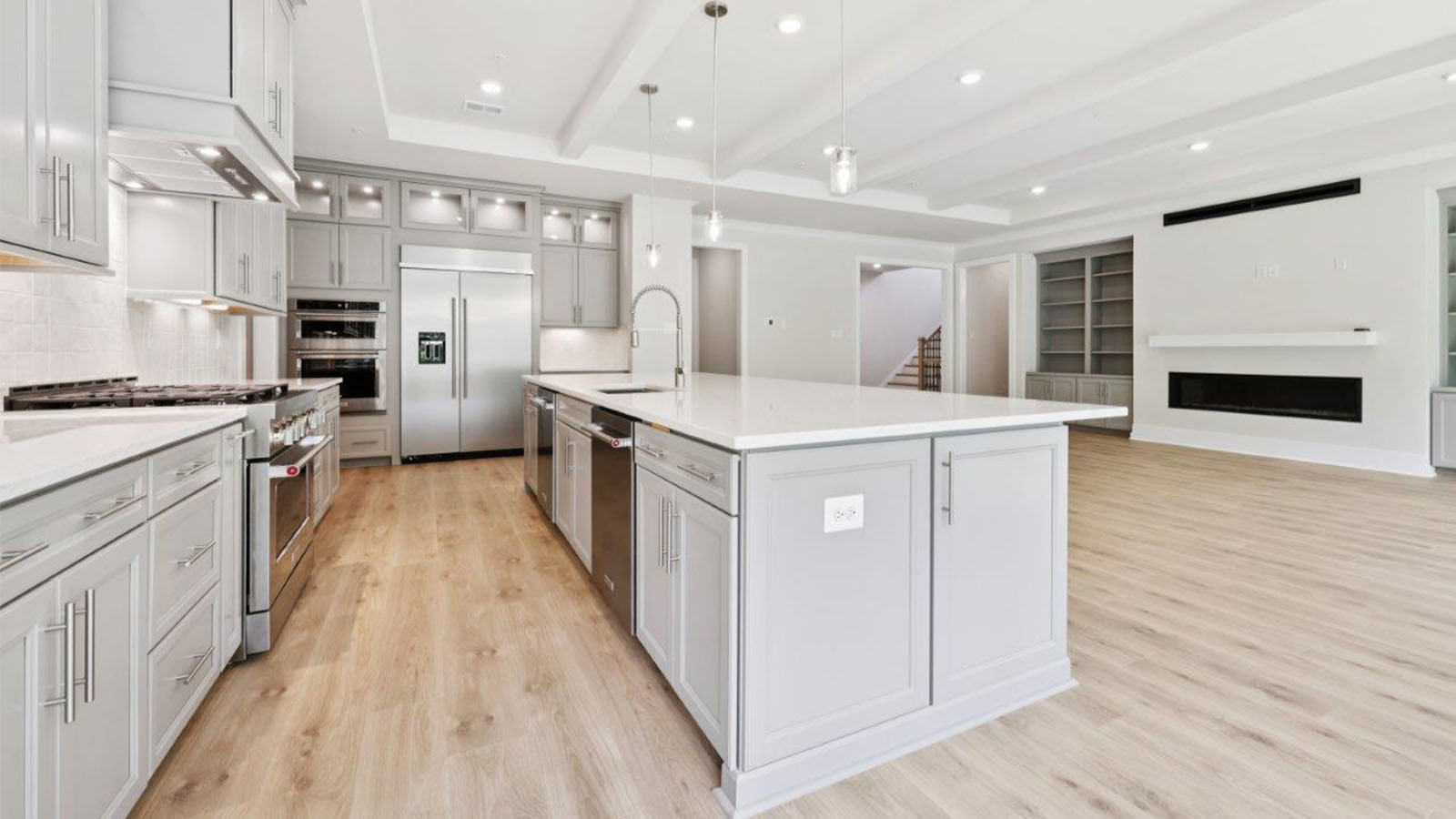 open concept gourmet kitchen