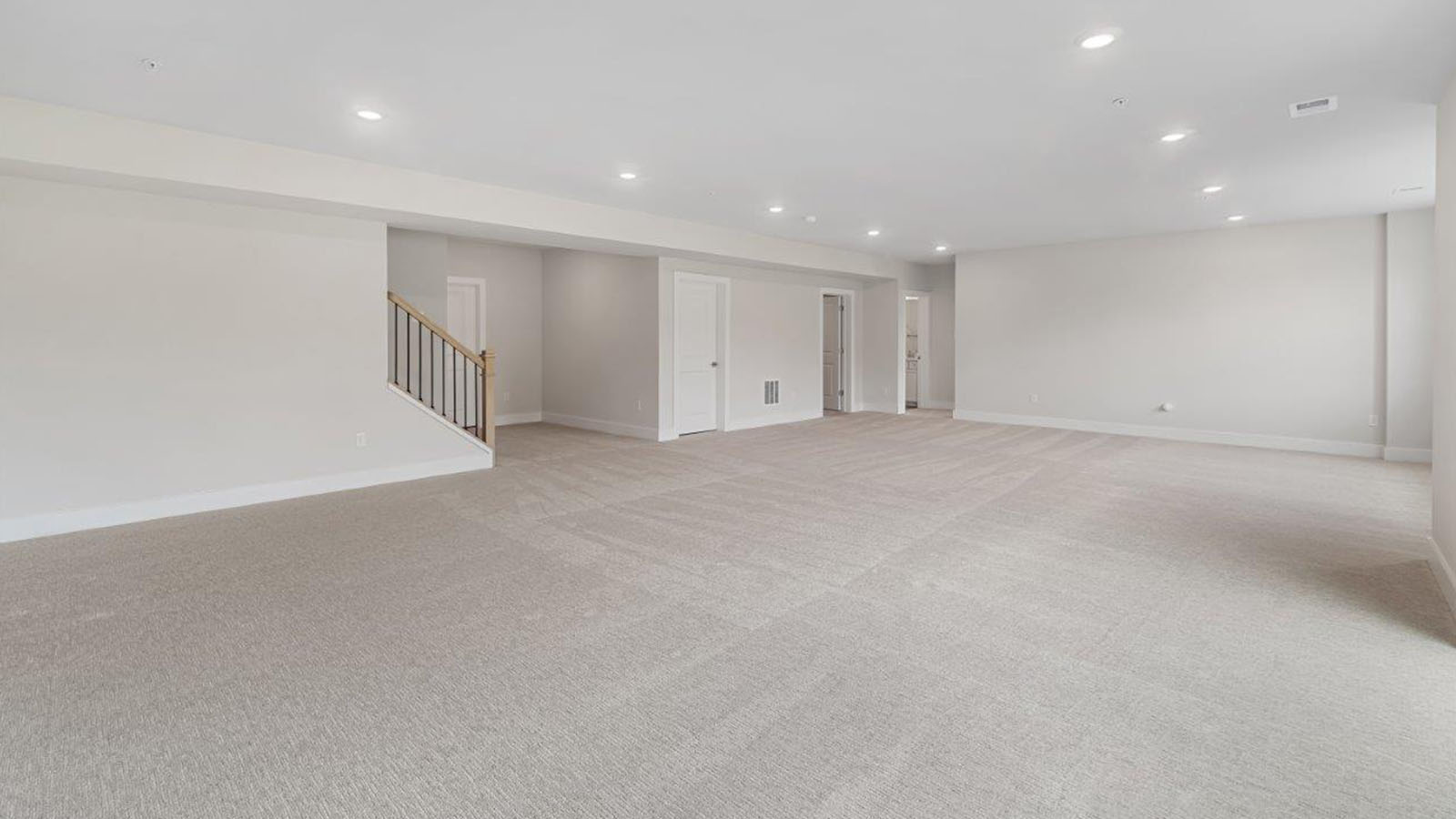 finished basement rec room