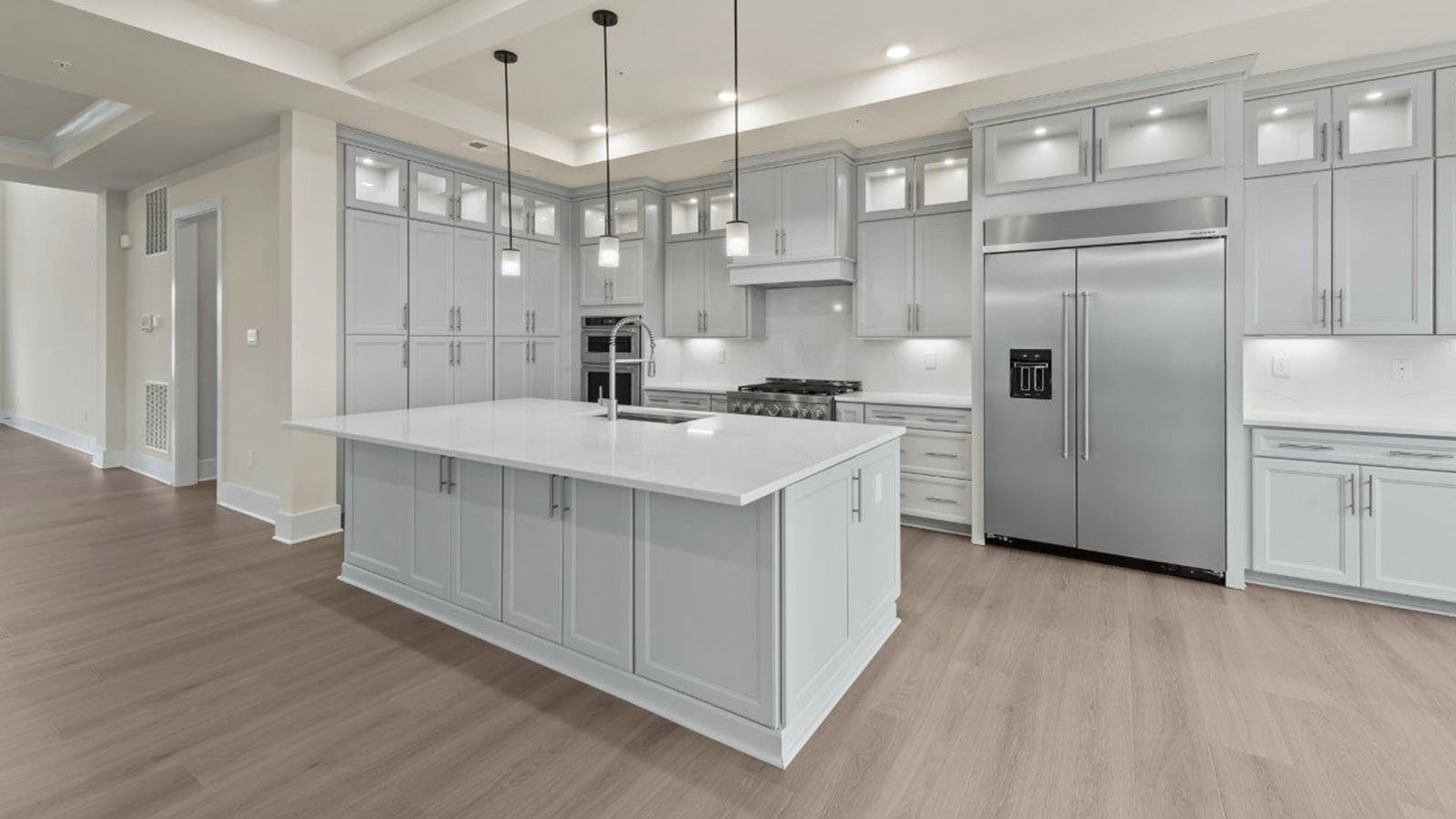 open concept kitchen with central island