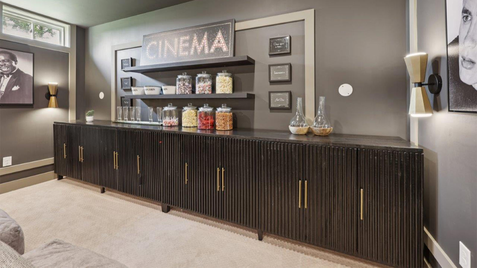 basement movie theater