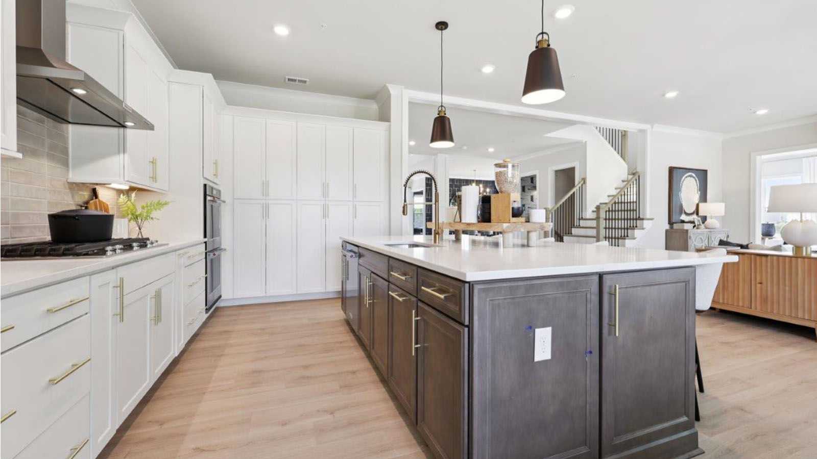 kitchen with seated island