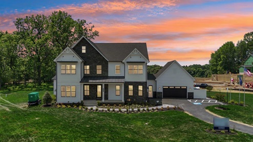 modern farmhouse exterior of model twilight