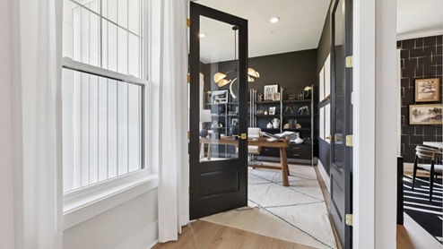 front office with french doors