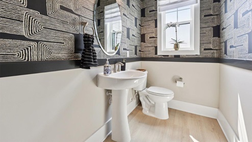 first floor powder room