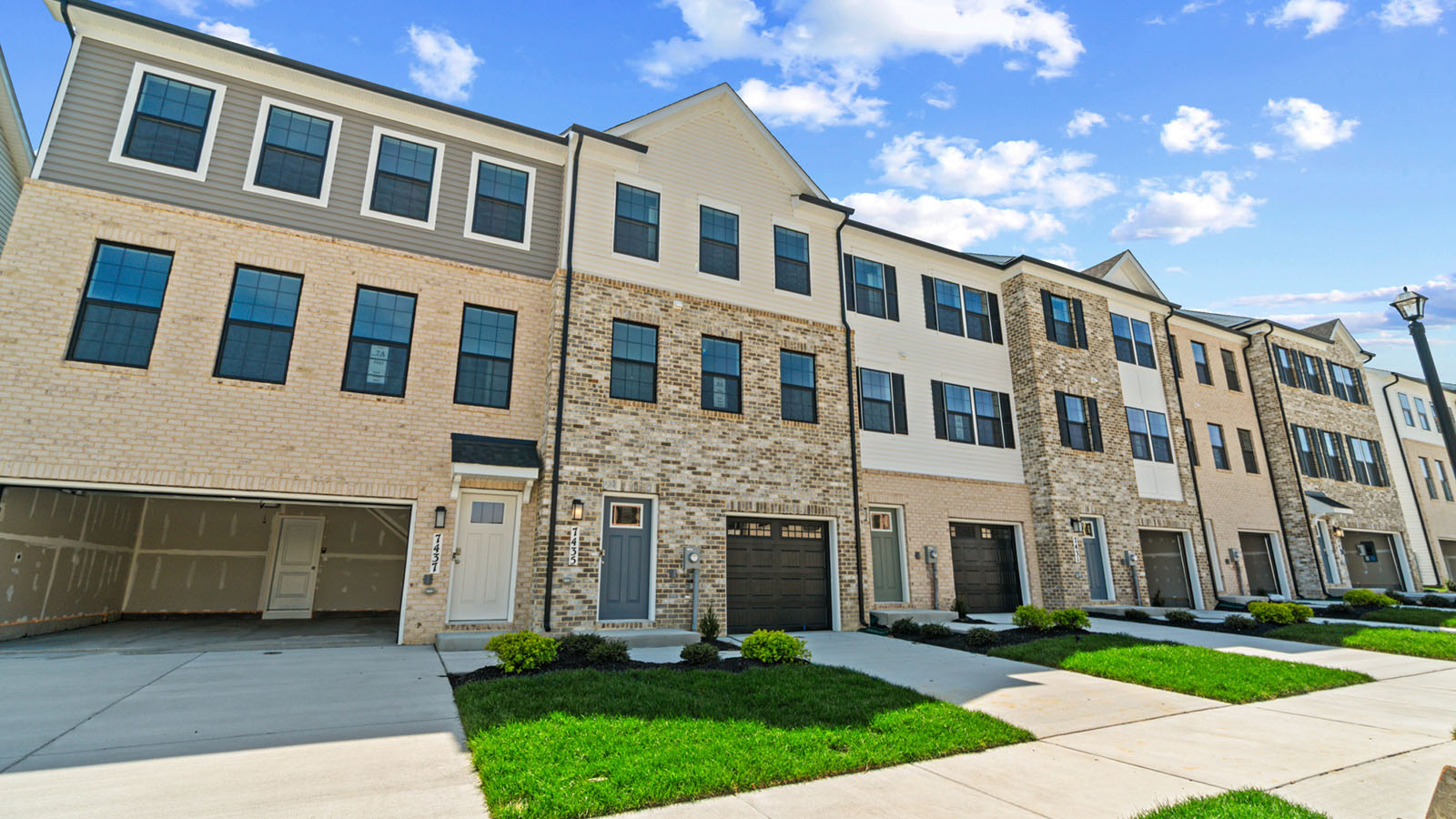 three story brick townhome
