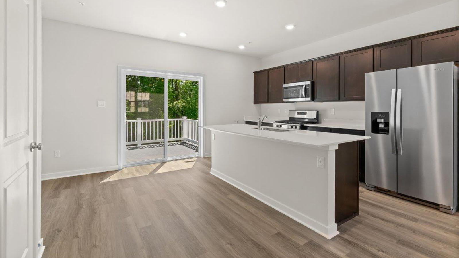 kitchen with central island seating