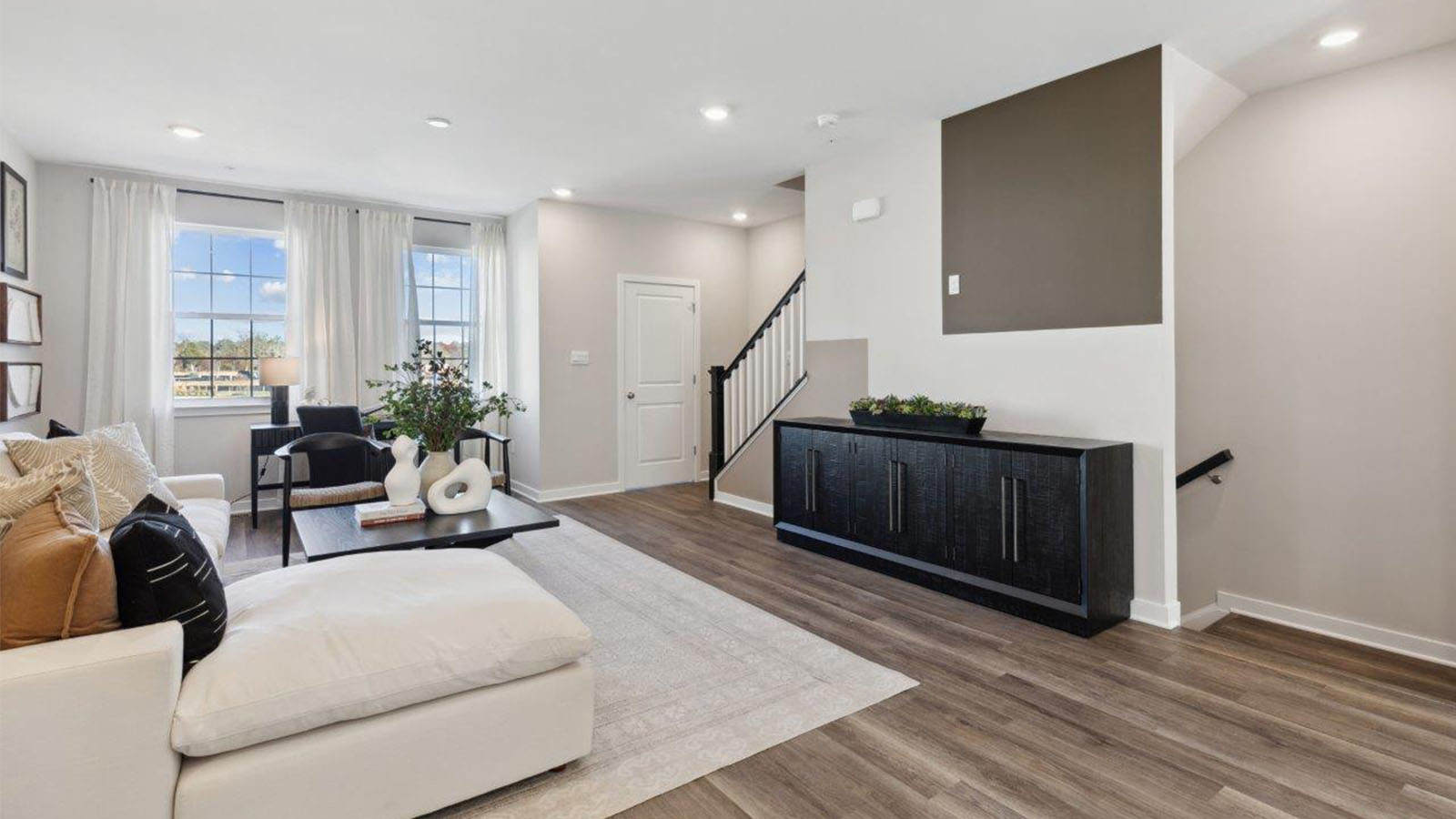 open concept living room