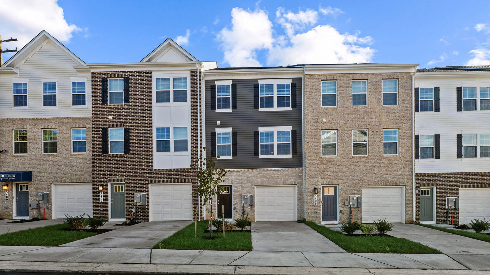 three story brick townhome