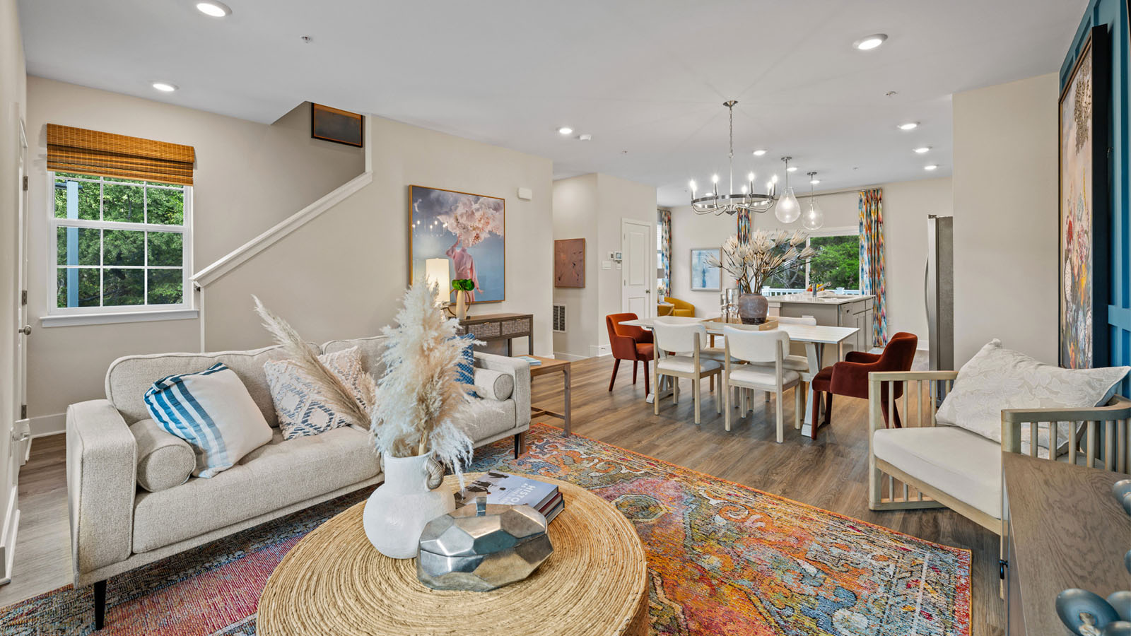 open concept living room