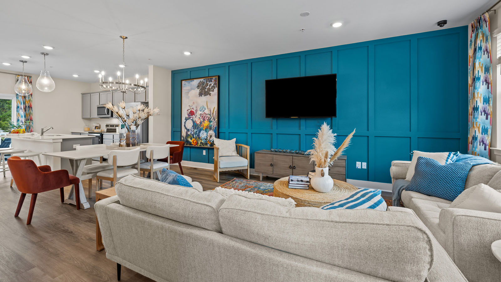 open concept living room