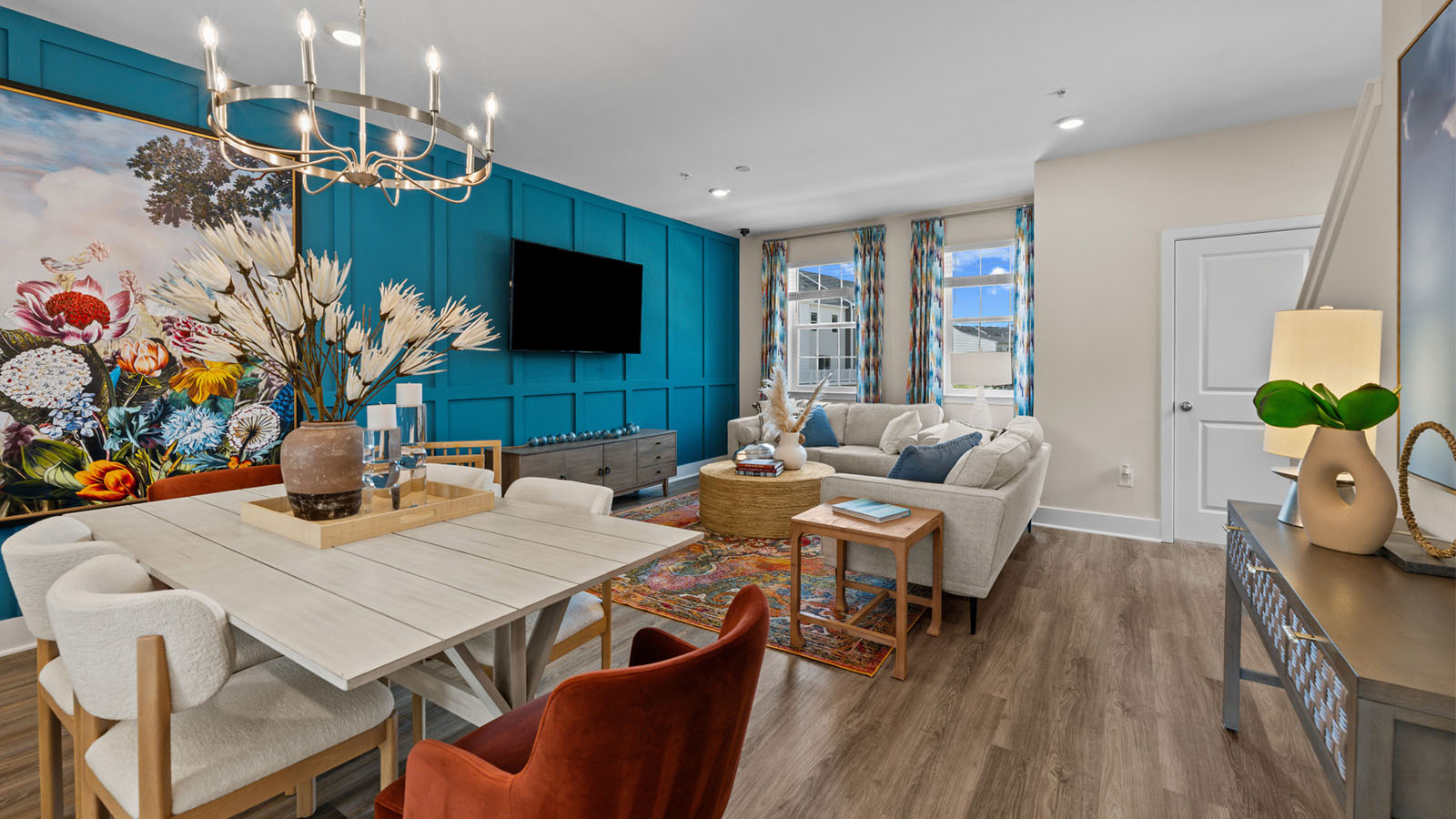 open concept living room