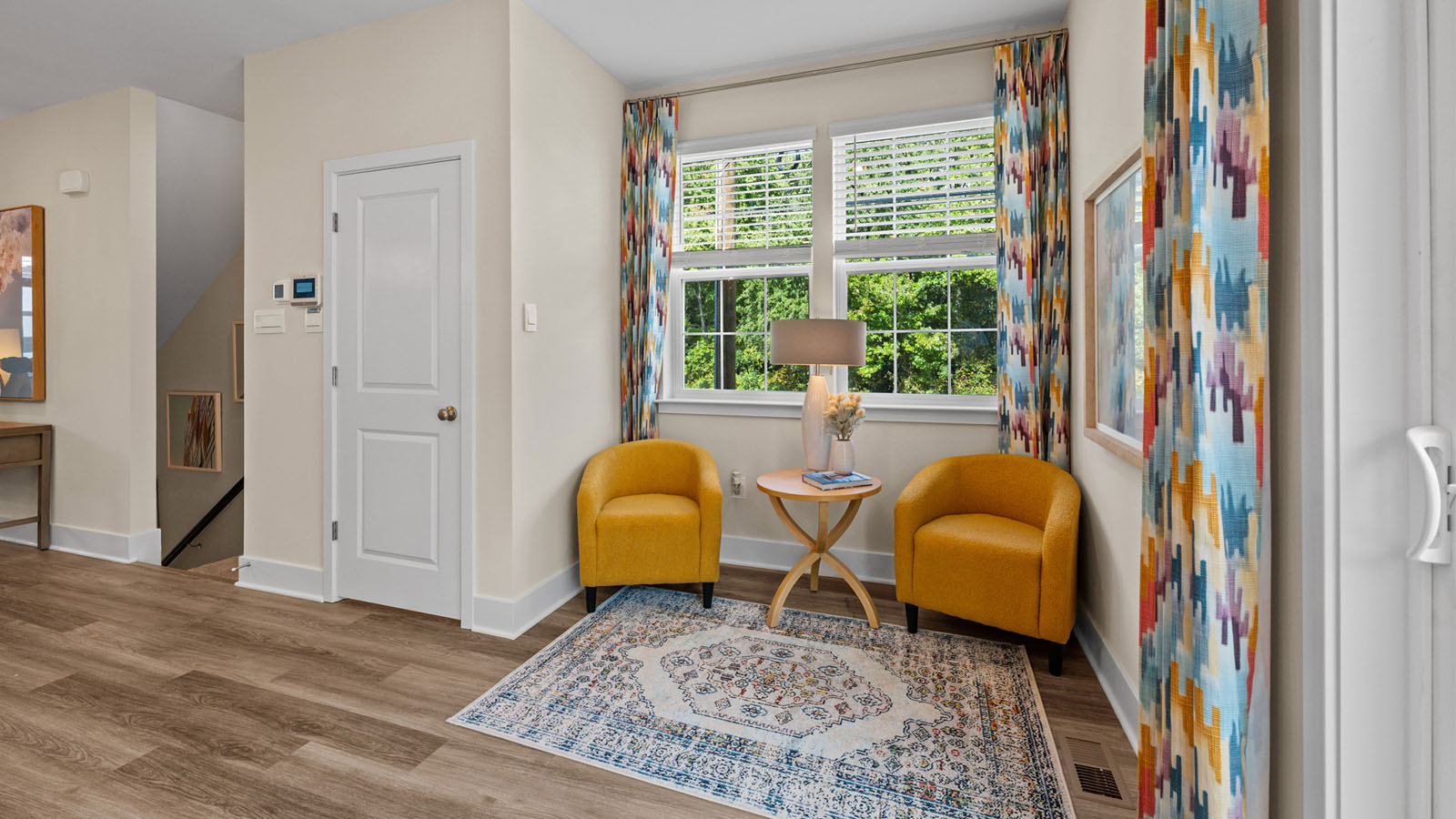 sitting area leading to back door
