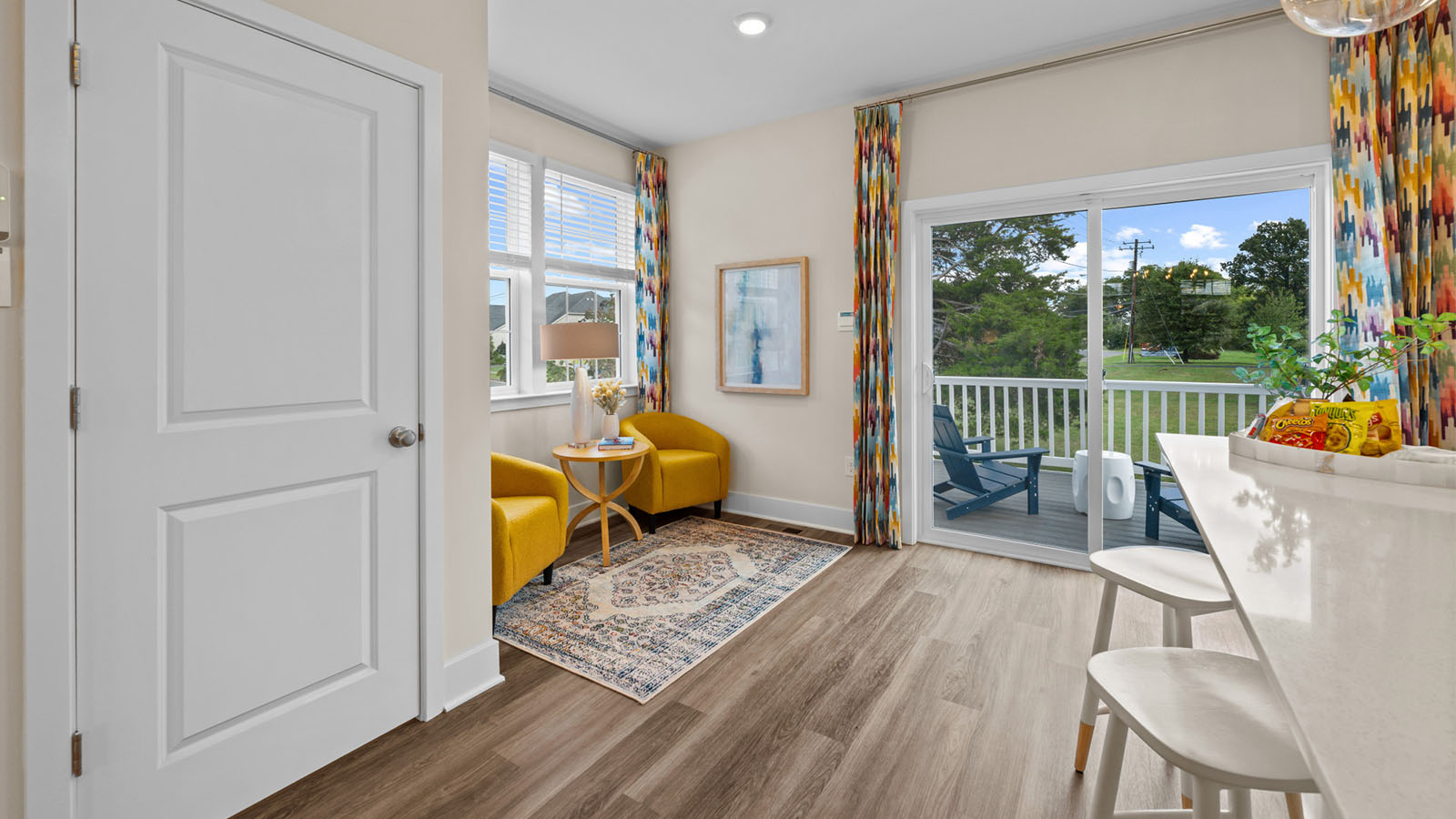 sitting area leading to back door