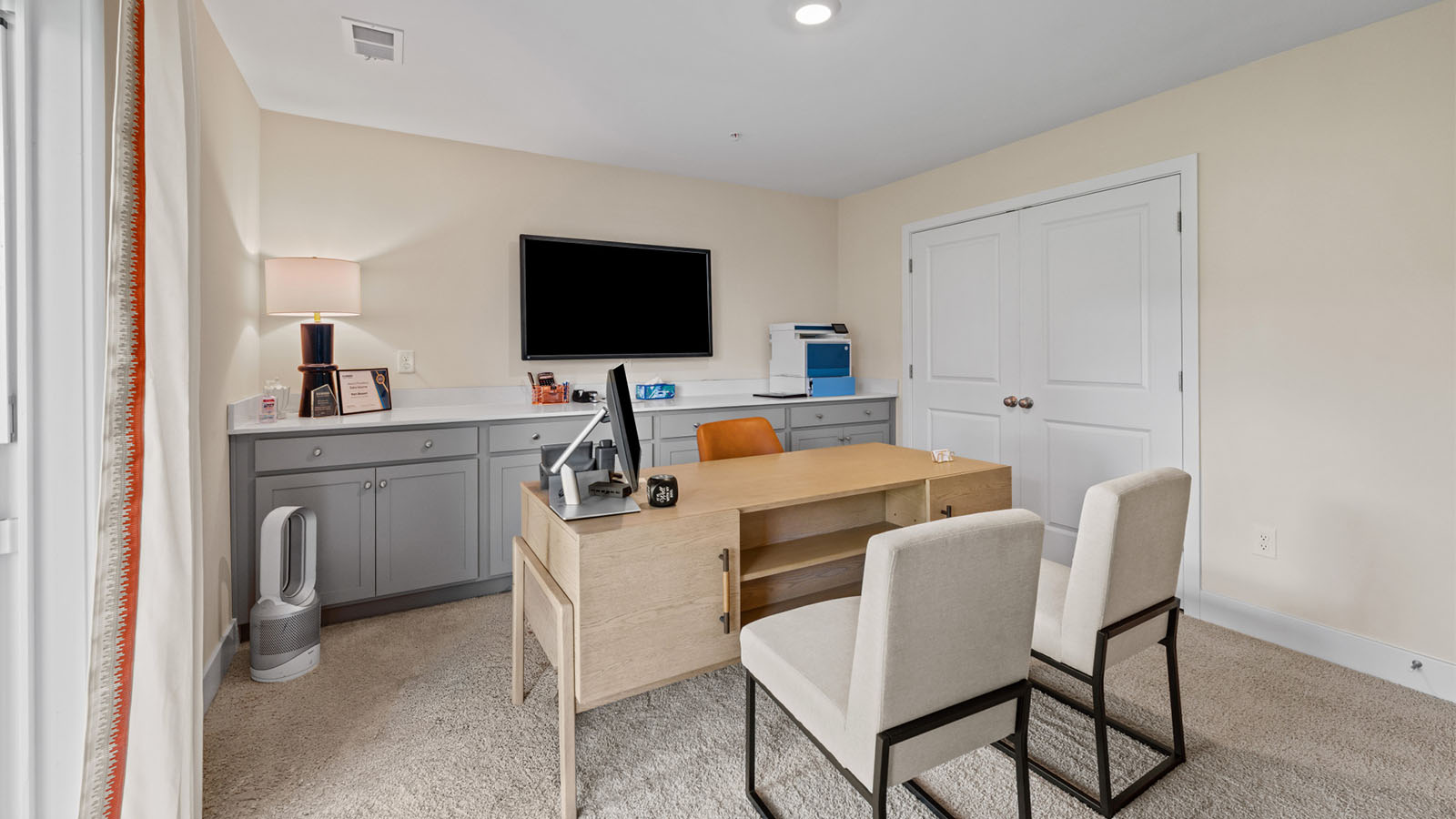 lower level den staged as office