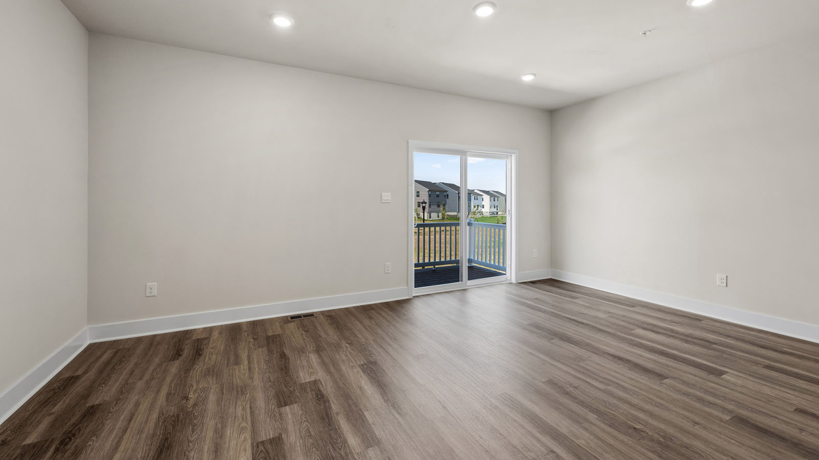 living area with walkout