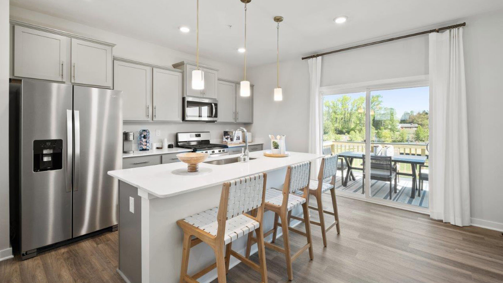 kitchen with shaker style cabinets