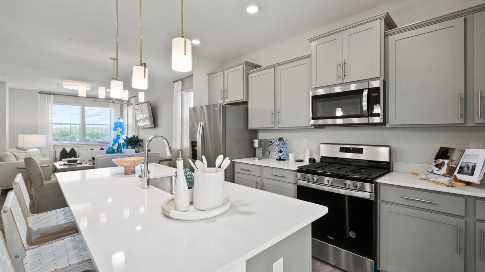 main level kitchen with island
