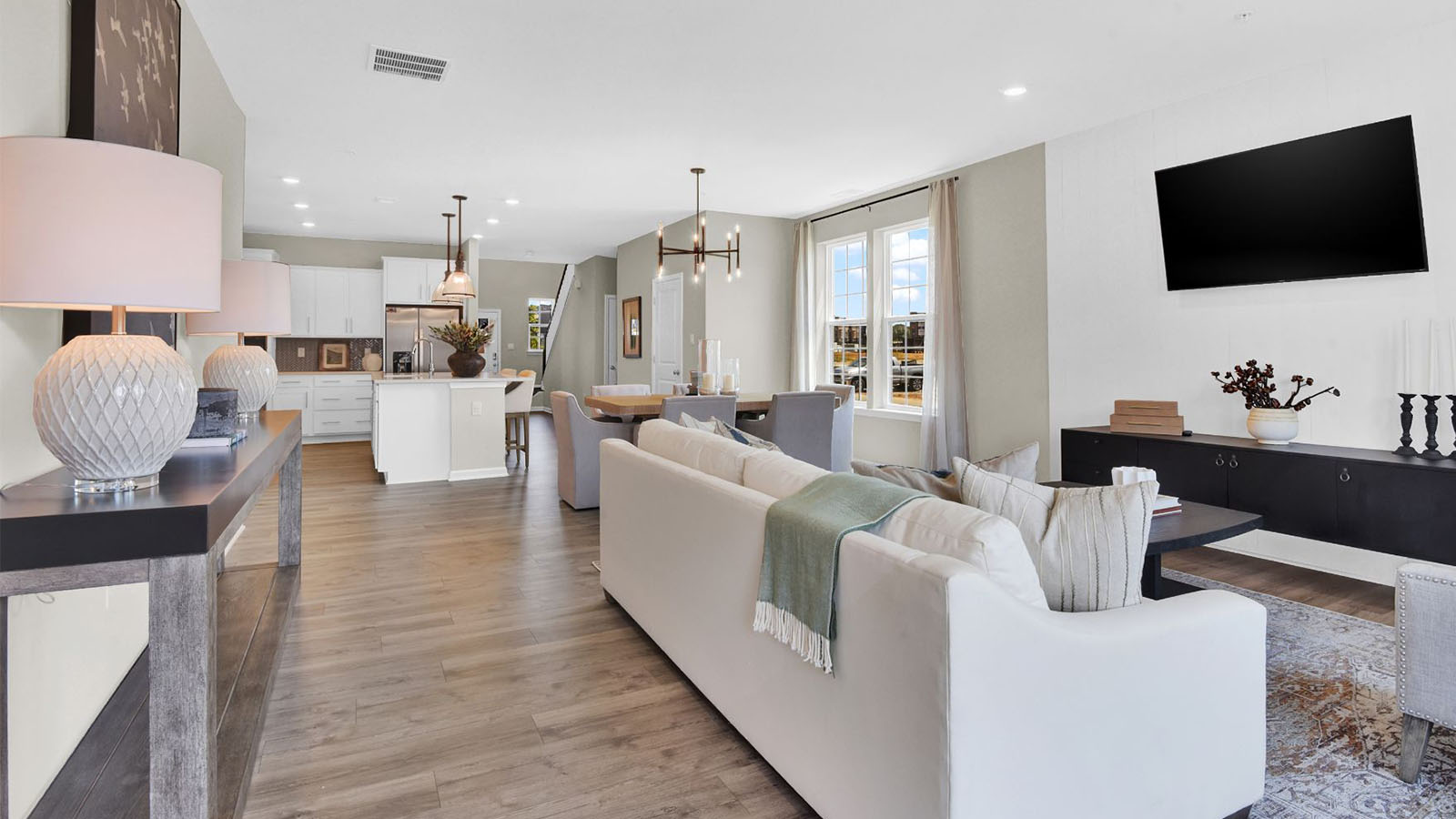 open concept living room