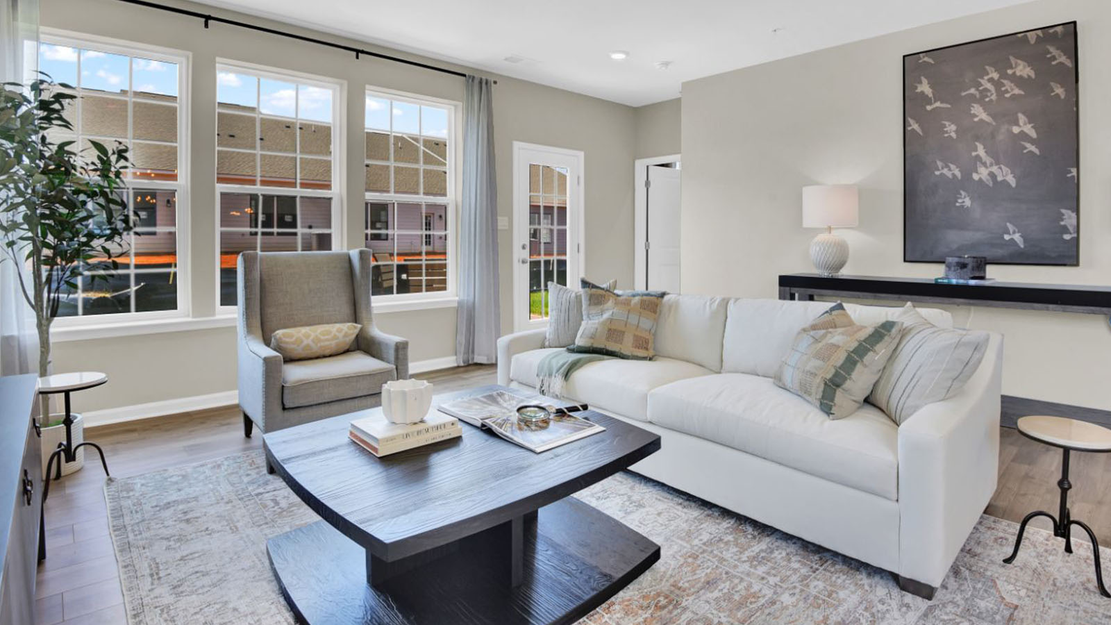 open concept living room