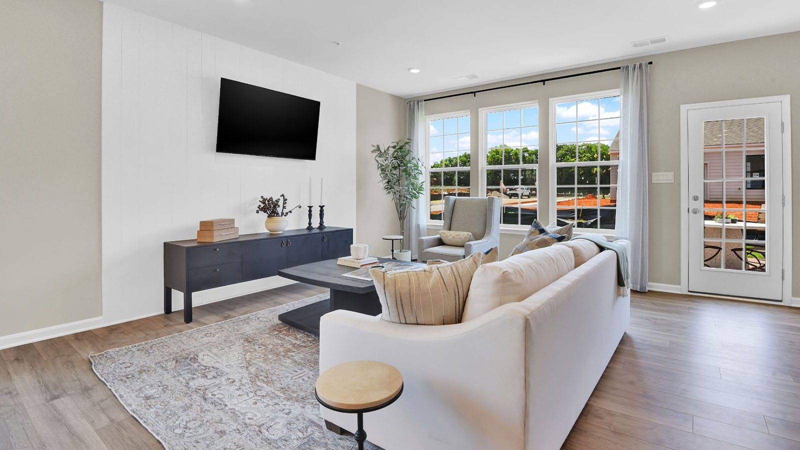 living room with natural light