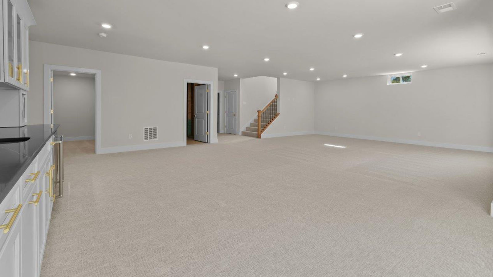 finished basement rec room