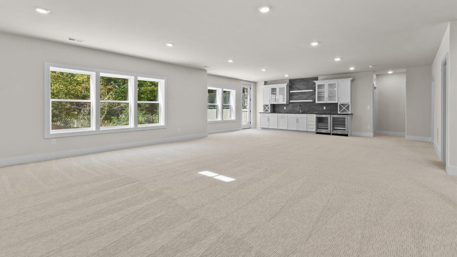 finished basement rec room