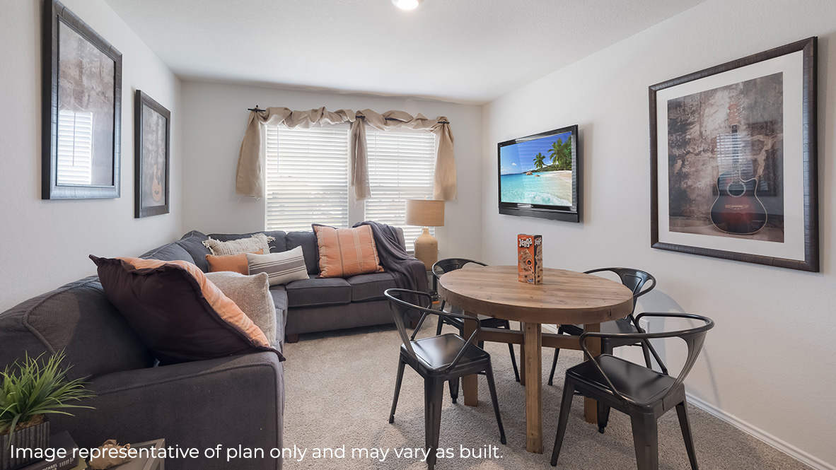 Spacious, open-concept loft with quality carpet and windows.