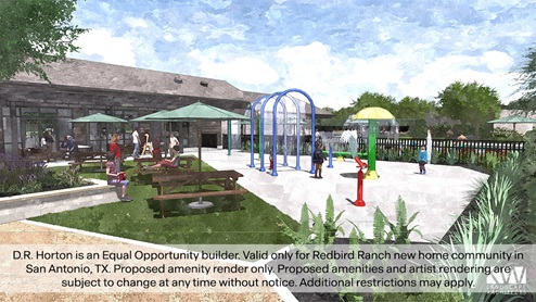 redbird ranch third amenity picnic area and splash pad render
