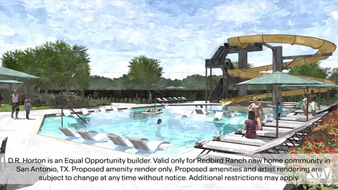 redbird ranch third amenity pool and waterslides render
