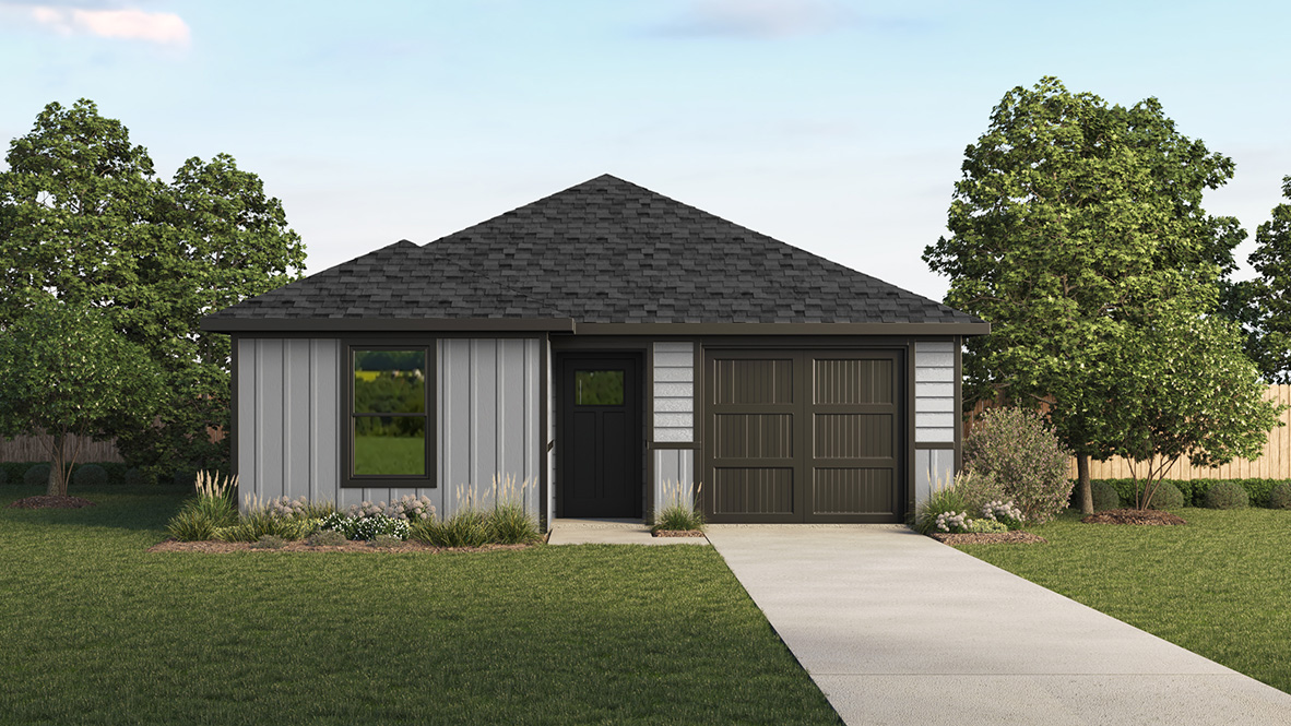 DR Horton San Antonio Redbird Ranch the friedrich 1503 square feet, elevation b, 1 story home with all siding exterior and 1 car garage