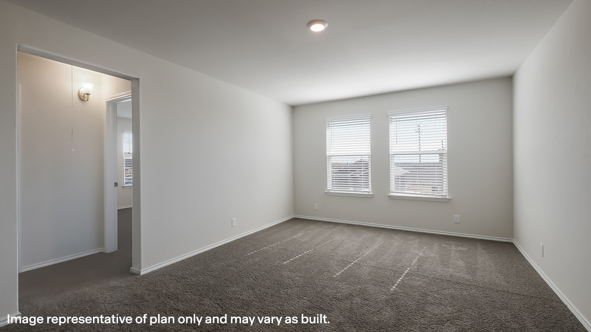 Large, versatile loft space with quality carpet and windows providing plenty of natural light.