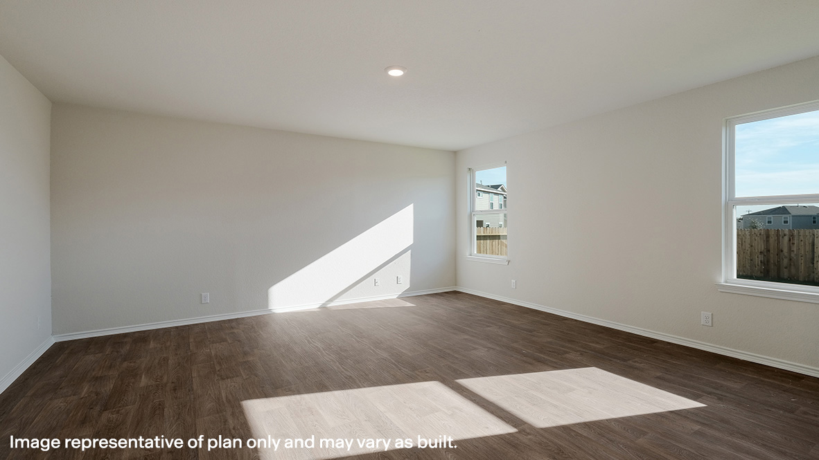 Versatile, open-concept loft leading to secondary bedrooms and second full bathroom.