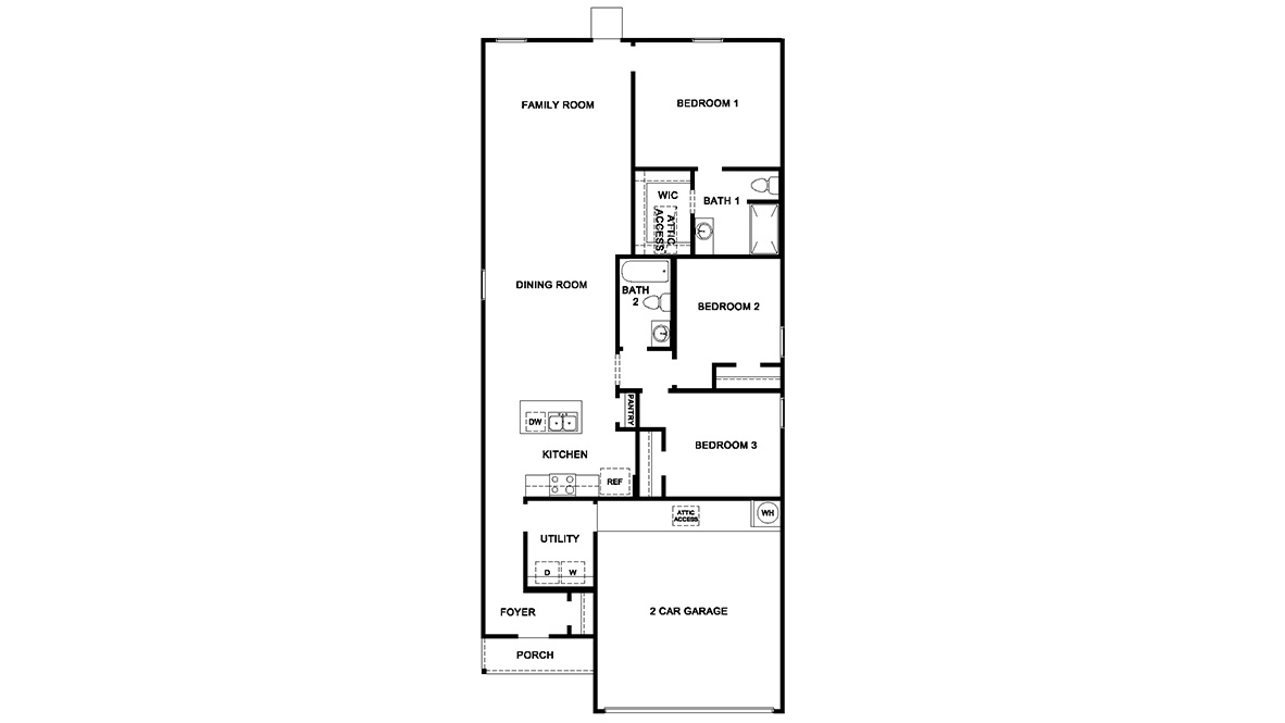 one story home with siding front exterior and two car garage