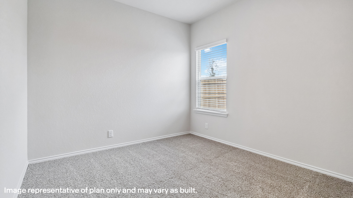 Third bedroom with carpet, window and closet.