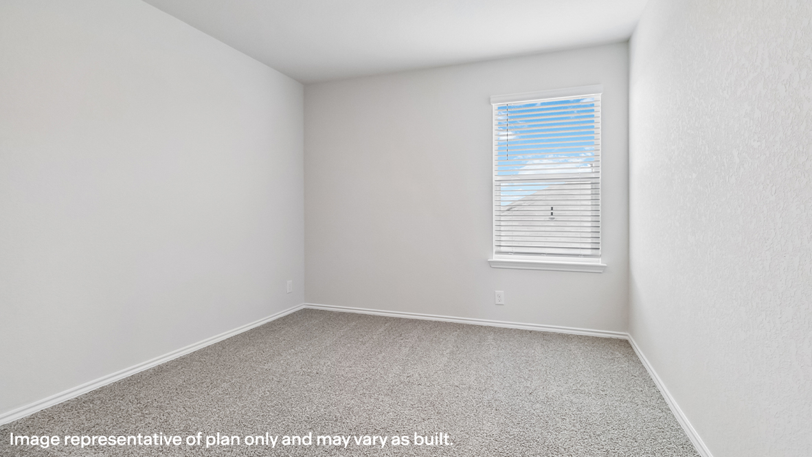 Third bedroom with carpet, window and closet.